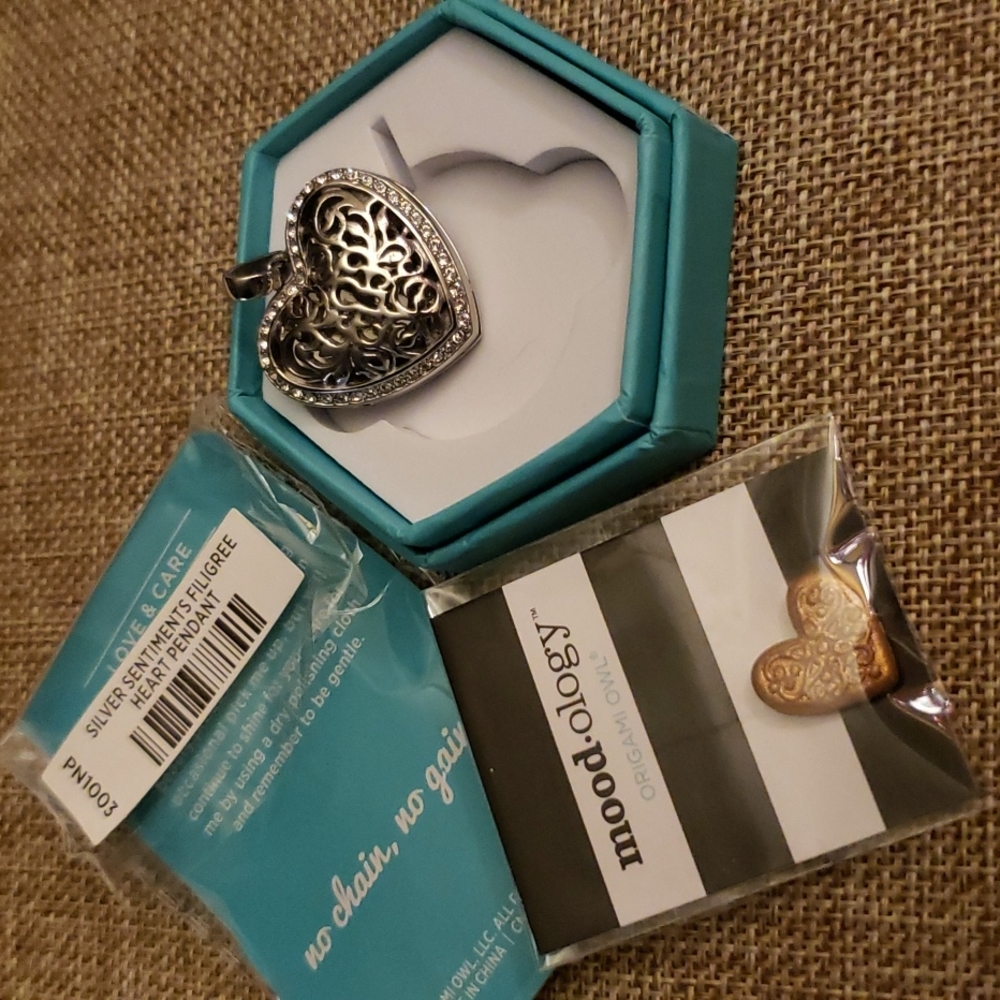 Sentiments Filigree Heart locket pendant